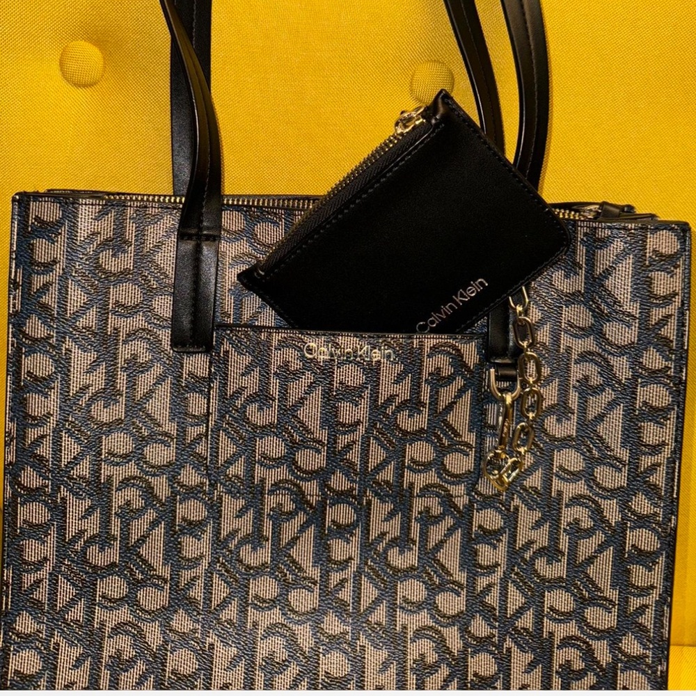 Calvin Klein Leather Multiple Compartment Bag - image 1